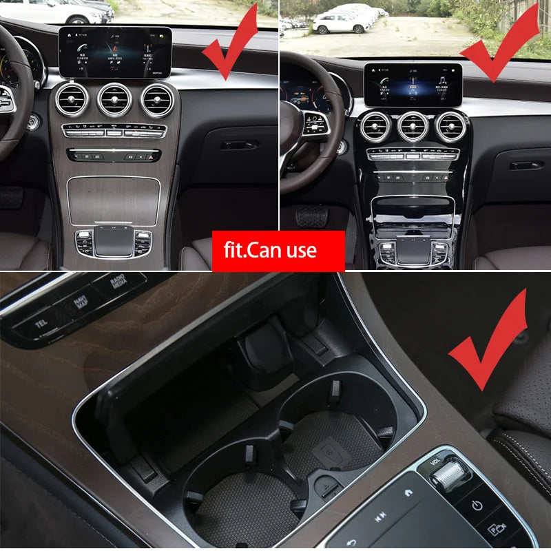 for Mercedes Benz W205 AMG C43 C63 AMG GLC 43 GLC 63 X253 C Class GLC 10W car wireless charger phone charger charging case
