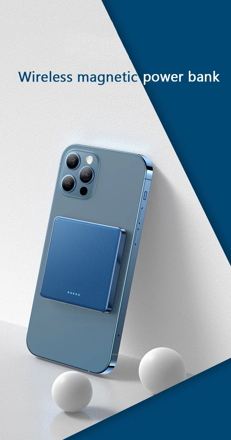 20W 10000mAh Macsafe Power Bank Magnetic Power Bank External Spare Battery For iPhone 15 14 13 12 Pro Max Wireless Power Banks