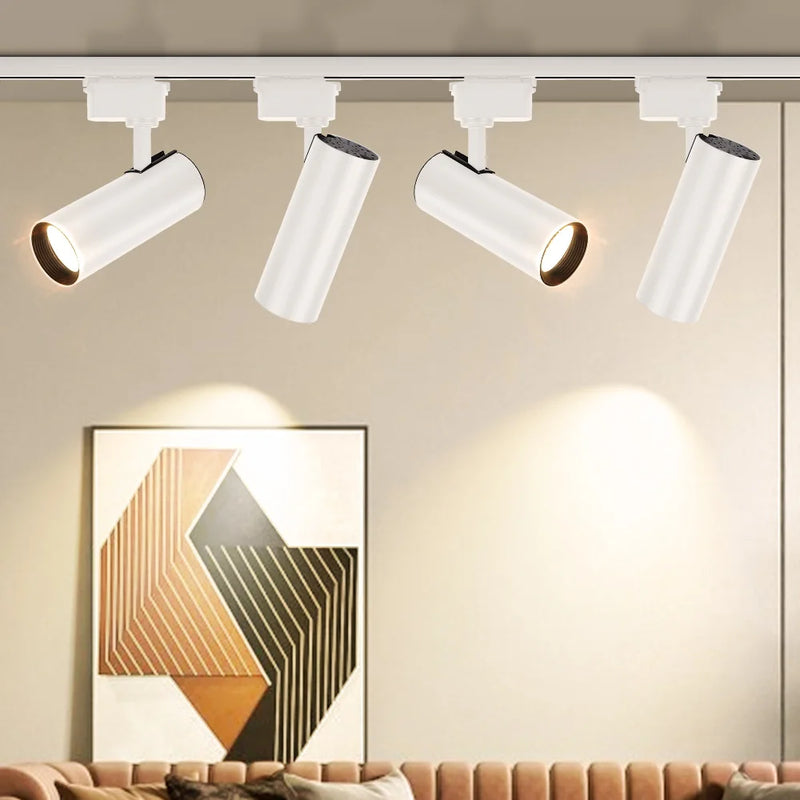 Brightness Control LED Track Light COB Ceiling Lamps 20W Rail Lighting System For Clothing Store Kitchen Smart Home Living Room