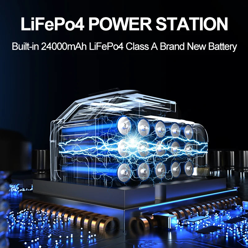 High Power Station 1800W 2600W Camping Portable Power Station 2048WH Solar Generator LiFePo4 Battery 110V 220V Outdoor Emergency