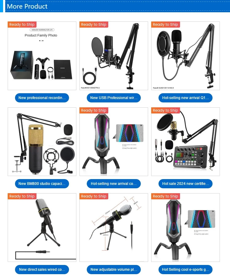 Hot sale 2024 new certified F998 sound card bm800 cantilever suit capacitance mic suit accompaniment podcasting