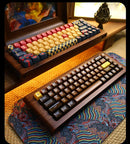 ECHOME Walnut Mechanical Keyboard Kit 68key Wireless Tri-Mode Hot Swap RGB Backlight Custom Wooden Gaming Keyboard for PC Laptop