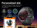 LIGE Men Smart Watch 710mAh Large Battery LED Flashlight Watches 1.85'' HD Screen Bluetooth Call Military Sports Smartwatch Man