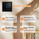 MH-1828 Smart Thermostat 16A Floor Heating Temperature Controller with LED Touch Screen 85-265V Electric Heating Control