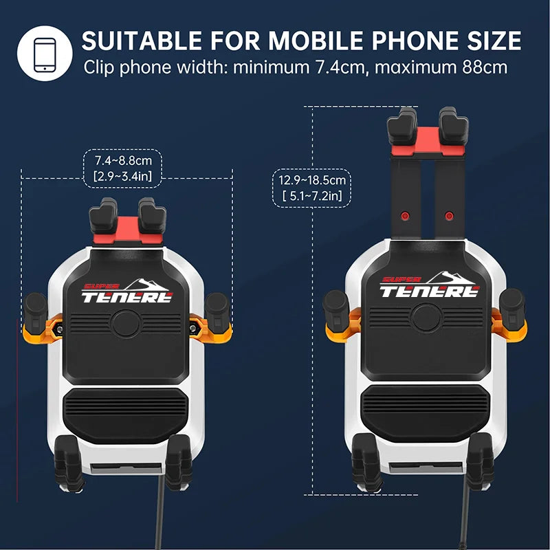 15W Wireless Charging Motorcycle Phone Holder Fast Charger for YAMAHA Super Tenere Tenere700 Tenere1200 Tenere 700 1200