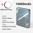 20W 10000mAh Macsafe Power Bank Magnetic Power Bank External Spare Battery For iPhone 15 14 13 12 Pro Max Wireless Power Banks
