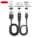 OTG High-fidelity dual-channel transmission cable Support fast charge Soundcard Power bank Noise reduction for Smartphone/Tablet