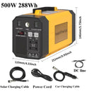 500W Portable Power Station 512Wh solar generetor 220V    Sine Wave AC Outdoor Powered Generator Emergency Mobile Power Bank