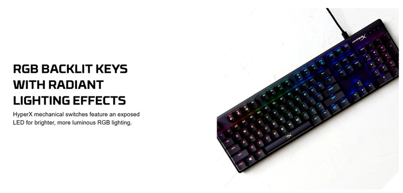 New HyperX Alloy Origins Full size RGB Backlighting Mechanical Gaming Keyboard for PC