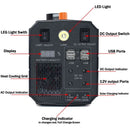 500W Portable Power Station 512Wh solar generetor 220V    Sine Wave AC Outdoor Powered Generator Emergency Mobile Power Bank