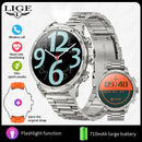 LIGE Men Smart Watch 710mAh Large Battery LED Flashlight Watches 1.85'' HD Screen Bluetooth Call Military Sports Smartwatch Man