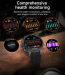 LIGE Men Smart Watch 710mAh Large Battery LED Flashlight Watches 1.85'' HD Screen Bluetooth Call Military Sports Smartwatch Man