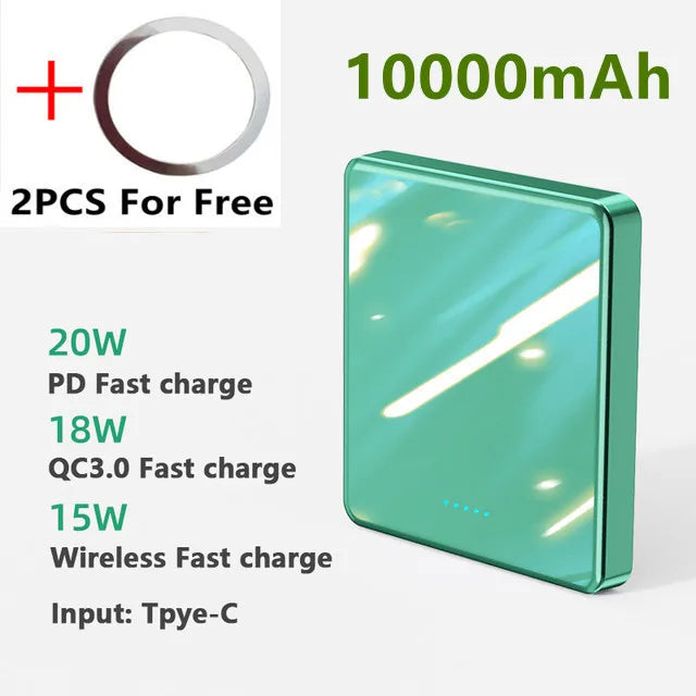 20W 10000mAh Macsafe Power Bank Magnetic Power Bank External Spare Battery For iPhone 15 14 13 12 Pro Max Wireless Power Banks
