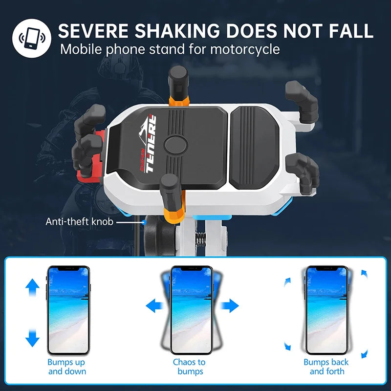 15W Wireless Charging Motorcycle Phone Holder Fast Charger for YAMAHA Super Tenere Tenere700 Tenere1200 Tenere 700 1200