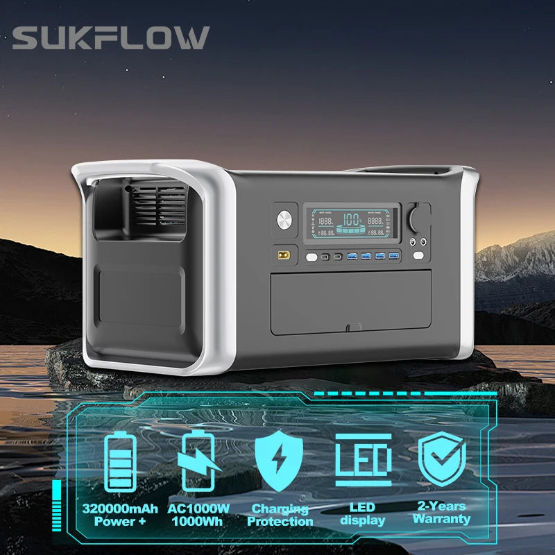 High Power Station 1800W 2600W Camping Portable Power Station 2048WH Solar Generator LiFePo4 Battery 110V 220V Outdoor Emergency