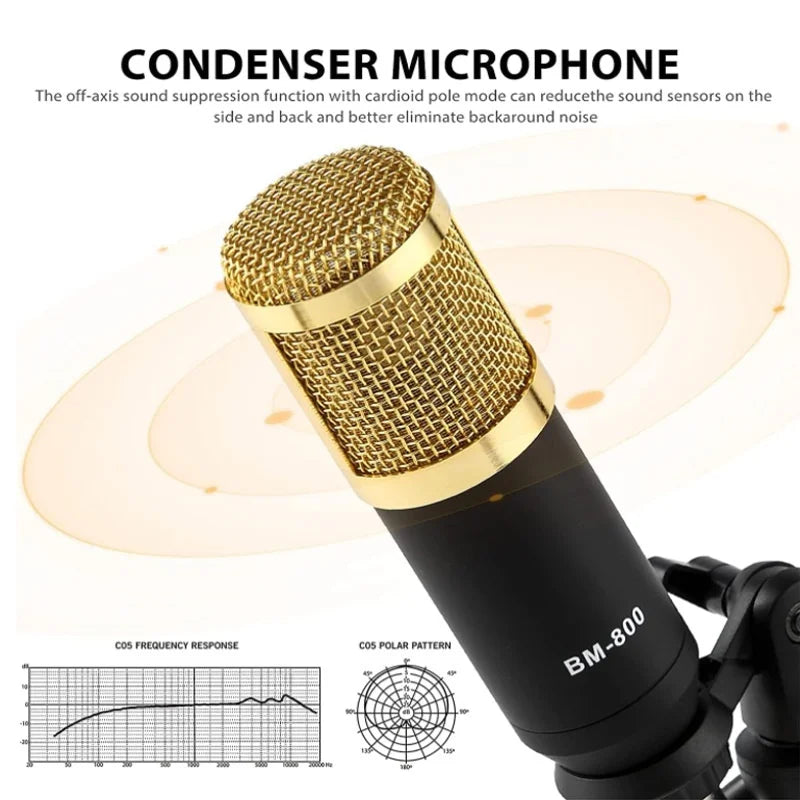 Hot sale 2024 new certified F998 sound card bm800 cantilever suit capacitance mic suit accompaniment podcasting