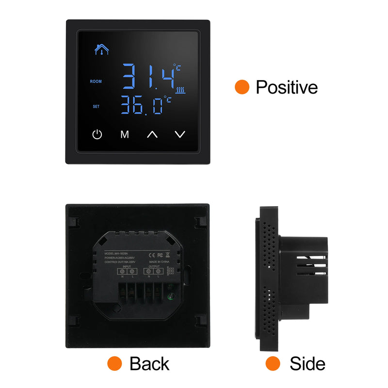 MH-1828 Smart Thermostat 16A Floor Heating Temperature Controller with LED Touch Screen 85-265V Electric Heating Control