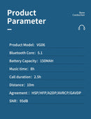 VG06 Wireless Bluetooth Earphones Earloop Headphones EarHook Hook Music Sport Headset Gaming Handsfree For All Smart Phones VG