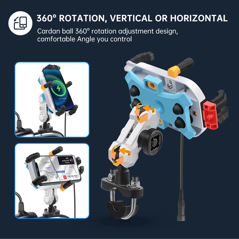 15W Wireless Charging Motorcycle Phone Holder Fast Charger for YAMAHA Super Tenere Tenere700 Tenere1200 Tenere 700 1200