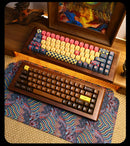 ECHOME Walnut Mechanical Keyboard Kit 68key Wireless Tri-Mode Hot Swap RGB Backlight Custom Wooden Gaming Keyboard for PC Laptop