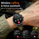 LIGE Men Smart Watch 710mAh Large Battery LED Flashlight Watches 1.85'' HD Screen Bluetooth Call Military Sports Smartwatch Man