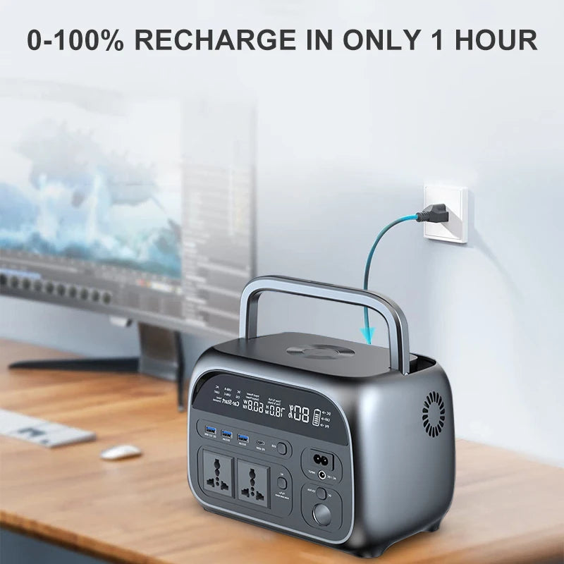 High Power Station 1800W 2600W Camping Portable Power Station 2048WH Solar Generator LiFePo4 Battery 110V 220V Outdoor Emergency