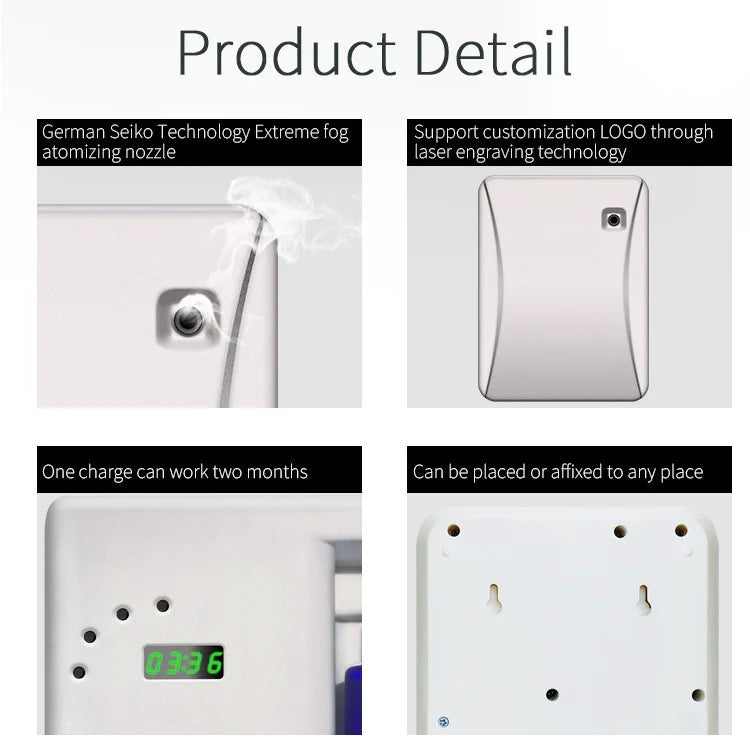 Felshare WIFI App Wall Mounted Electric Aroma Diffuser Essential Oil Diffuser Machine No Water Scent Nebulizer For Air Purify