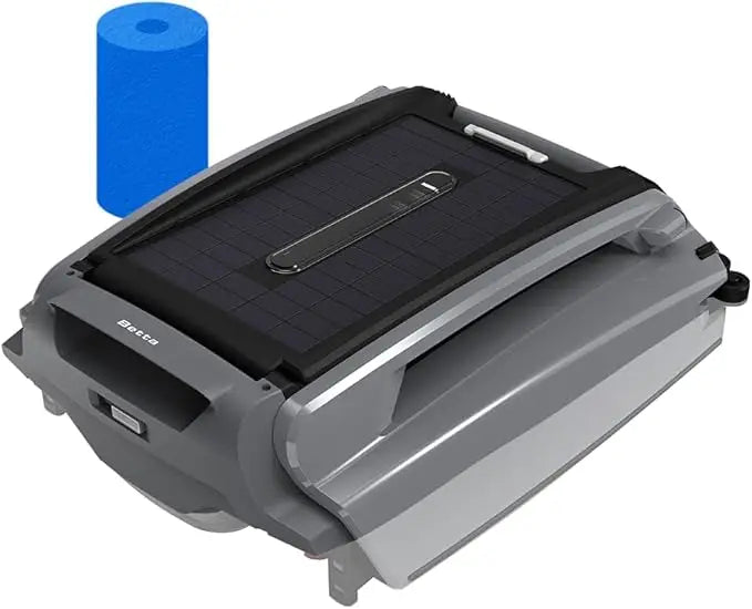 Betta SE Plus - Solar Powered Robotic Pool Skimmer with Dual Charging Options and 30-Hour Continuous Cleaning Battery Power