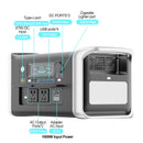 High Power Station 1800W 2600W Camping Portable Power Station 2048WH Solar Generator LiFePo4 Battery 110V 220V Outdoor Emergency