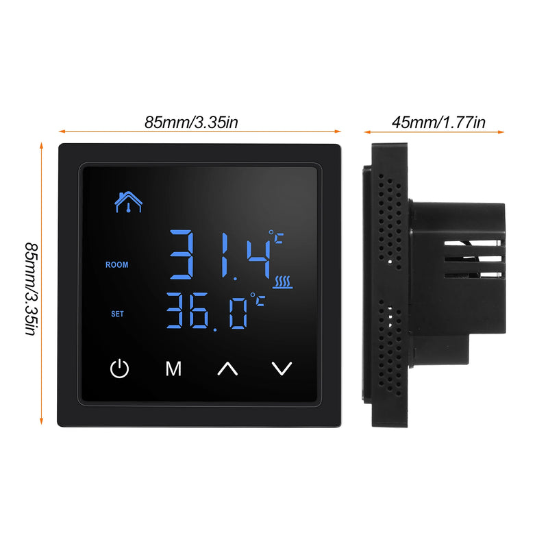 MH-1828 Smart Thermostat 16A Floor Heating Temperature Controller with LED Touch Screen 85-265V Electric Heating Control