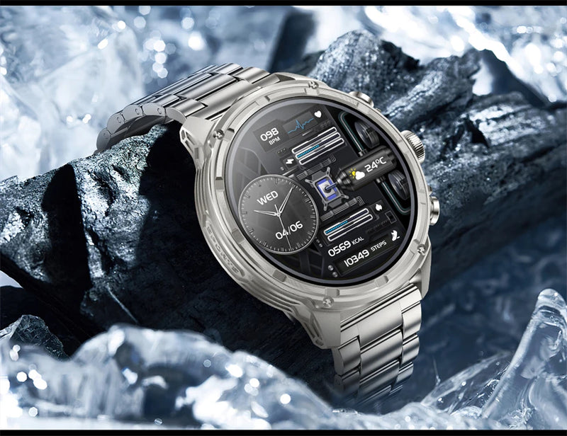 LIGE Men Smart Watch 710mAh Large Battery LED Flashlight Watches 1.85'' HD Screen Bluetooth Call Military Sports Smartwatch Man