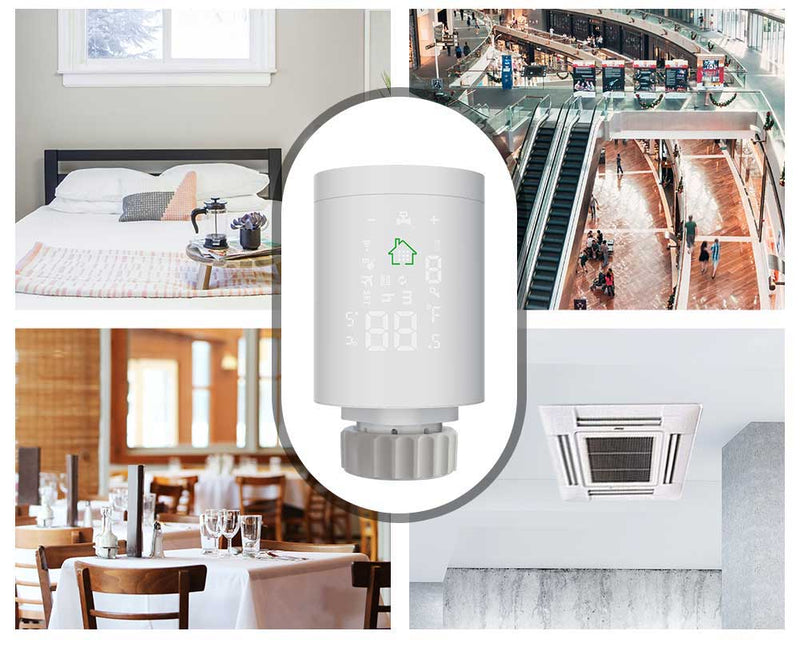 MOES ZigBee3.0 Radiator Actuator Programmable Thermostatic Valve Tuya Temperature Controller 2MQTT Alexa Google Voice Smart App