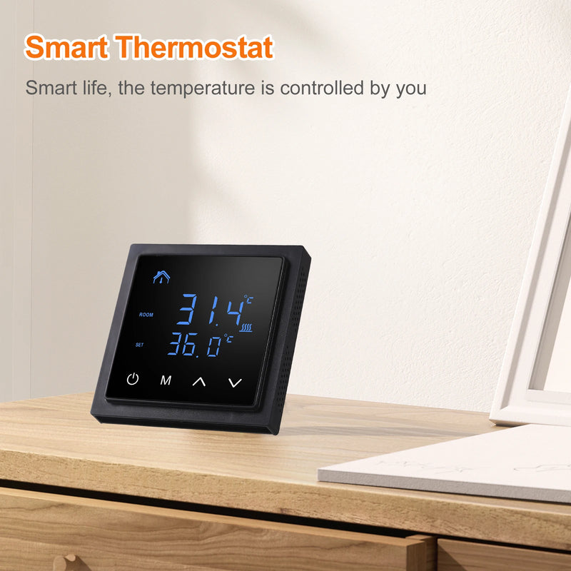 MH-1828 Smart Thermostat 16A Floor Heating Temperature Controller with LED Touch Screen 85-265V Electric Heating Control