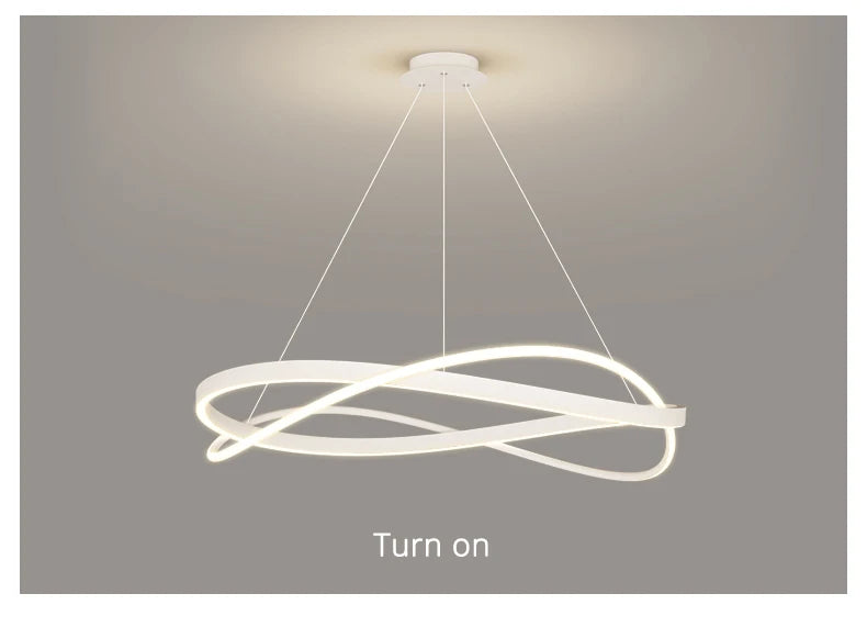 Minimalist Light Luxury Living Room Pendant Lights Post-modern Simple Restaurant Light Bedroom Full Spectrum Smart Chandelier