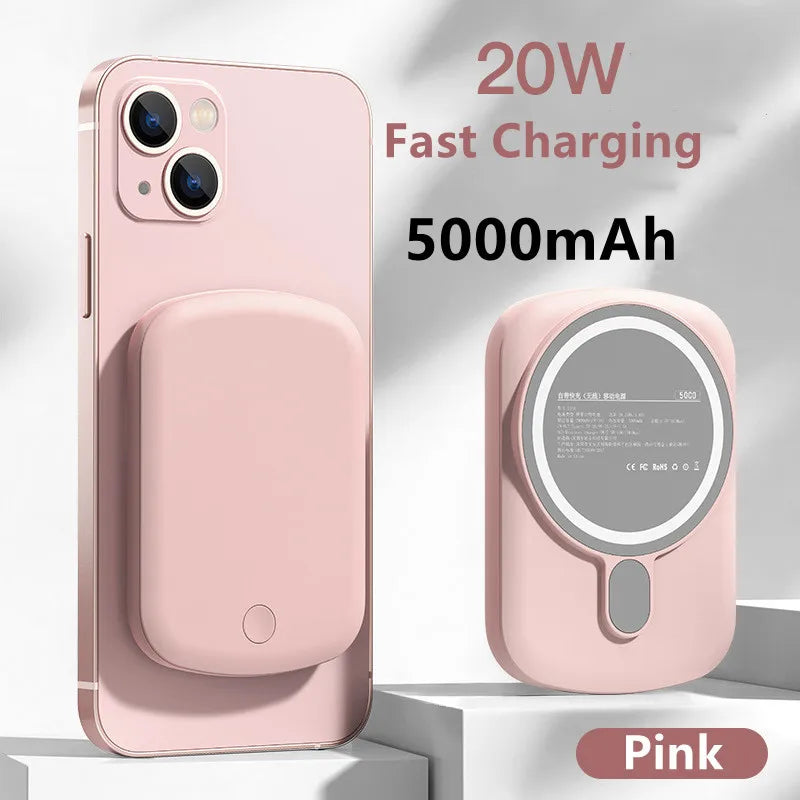 20W 10000mAh Macsafe Power Bank Magnetic Power Bank External Spare Battery For iPhone 15 14 13 12 Pro Max Wireless Power Banks