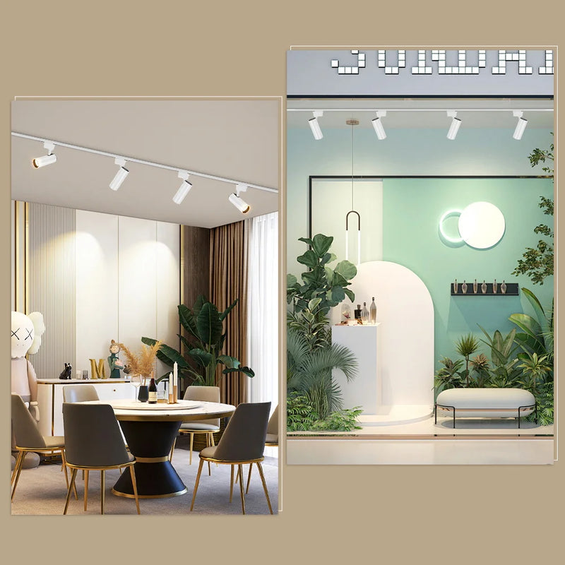 Brightness Control LED Track Light COB Ceiling Lamps 20W Rail Lighting System For Clothing Store Kitchen Smart Home Living Room