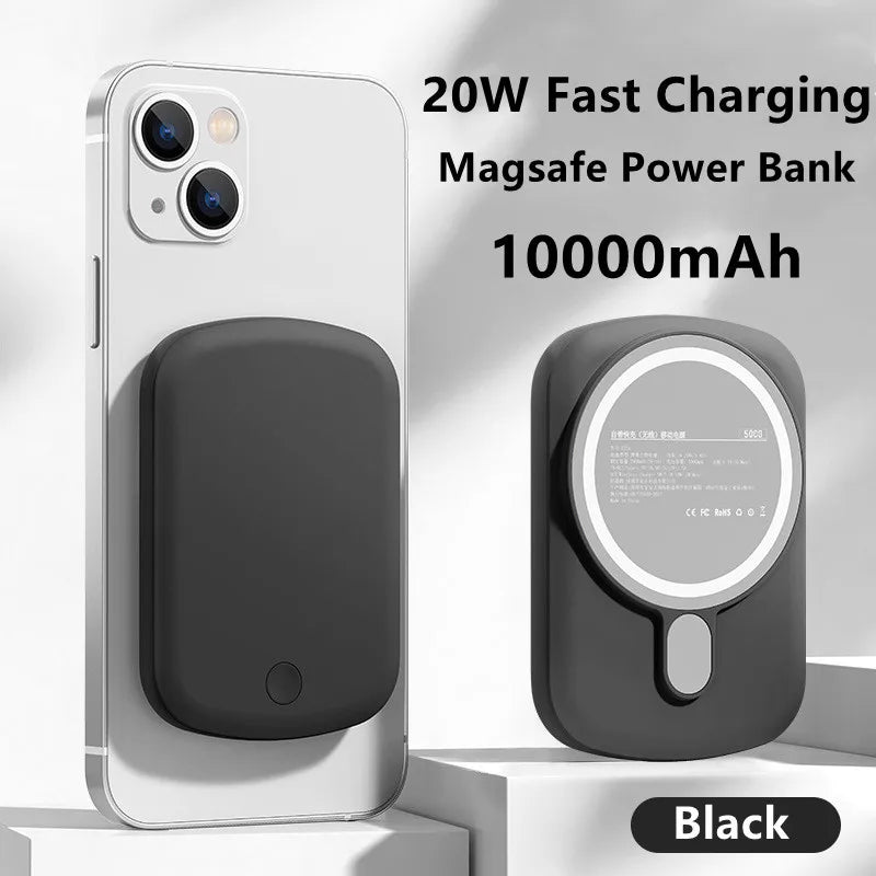 20W 10000mAh Macsafe Power Bank Magnetic Power Bank External Spare Battery For iPhone 15 14 13 12 Pro Max Wireless Power Banks
