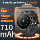 LIGE Men Smart Watch 710mAh Large Battery LED Flashlight Watches 1.85'' HD Screen Bluetooth Call Military Sports Smartwatch Man