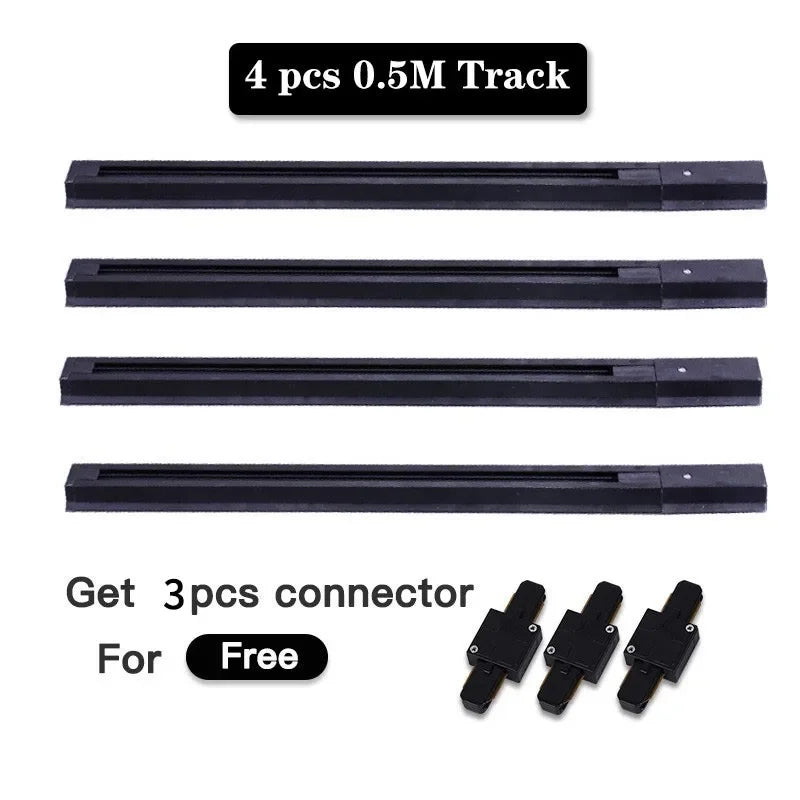 Brightness Control LED Track Light COB Ceiling Lamps 20W Rail Lighting System For Clothing Store Kitchen Smart Home Living Room