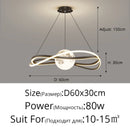 Minimalist Light Luxury Living Room Pendant Lights Post-modern Simple Restaurant Light Bedroom Full Spectrum Smart Chandelier