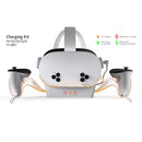 VR Headset Charging Dock for Meta Quest 3S with 2pcs battery pack Quest2/Quest3 Universal Lighting Charger Stand base