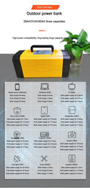 500W Portable Power Station 512Wh solar generetor 220V    Sine Wave AC Outdoor Powered Generator Emergency Mobile Power Bank