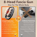 8 Heads Fascial Massage Gun Powerful Vibration Massager Deep Tissue Massage Fascia Gun Shoulder Neck Back Muscle Relax