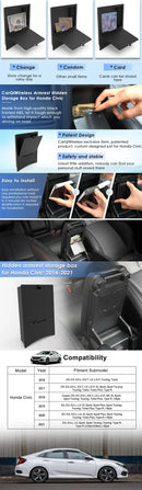 For Honda Civic 2017 2018 2019 2020 2021 Car Organizer Center Console Hidden Storage Box Trim For Civic 10th Gen Accessories