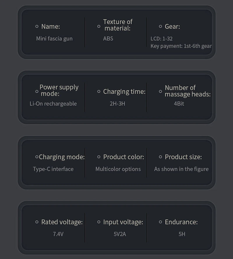 Massage Gun 32 Speed Deep Tissue Body Neck Back Foot Muscle Electric Massager Pistol Exercise Relaxation Pain Relief Massagers