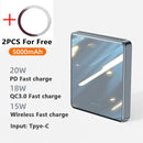 20W 10000mAh Macsafe Power Bank Magnetic Power Bank External Spare Battery For iPhone 15 14 13 12 Pro Max Wireless Power Banks