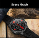 LIGE Men Smart Watch 710mAh Large Battery LED Flashlight Watches 1.85'' HD Screen Bluetooth Call Military Sports Smartwatch Man