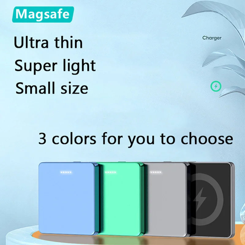 20W 10000mAh Macsafe Power Bank Magnetic Power Bank External Spare Battery For iPhone 15 14 13 12 Pro Max Wireless Power Banks