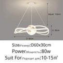 Minimalist Light Luxury Living Room Pendant Lights Post-modern Simple Restaurant Light Bedroom Full Spectrum Smart Chandelier